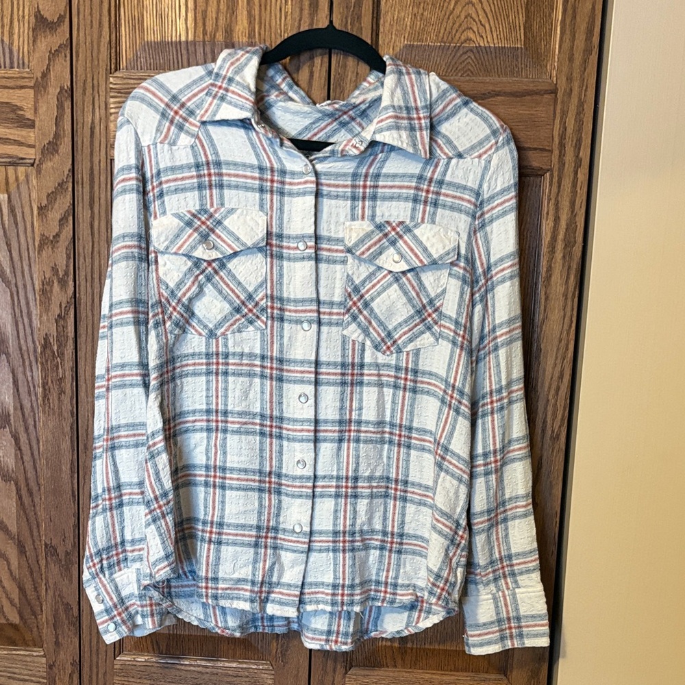 Maurices Multicolor Plaid Shirt